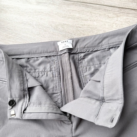 NWT DKNY Slim Stretch Mid Rise Skinny Fit Ankle  Charcoal Pant - Picture 10 of 13